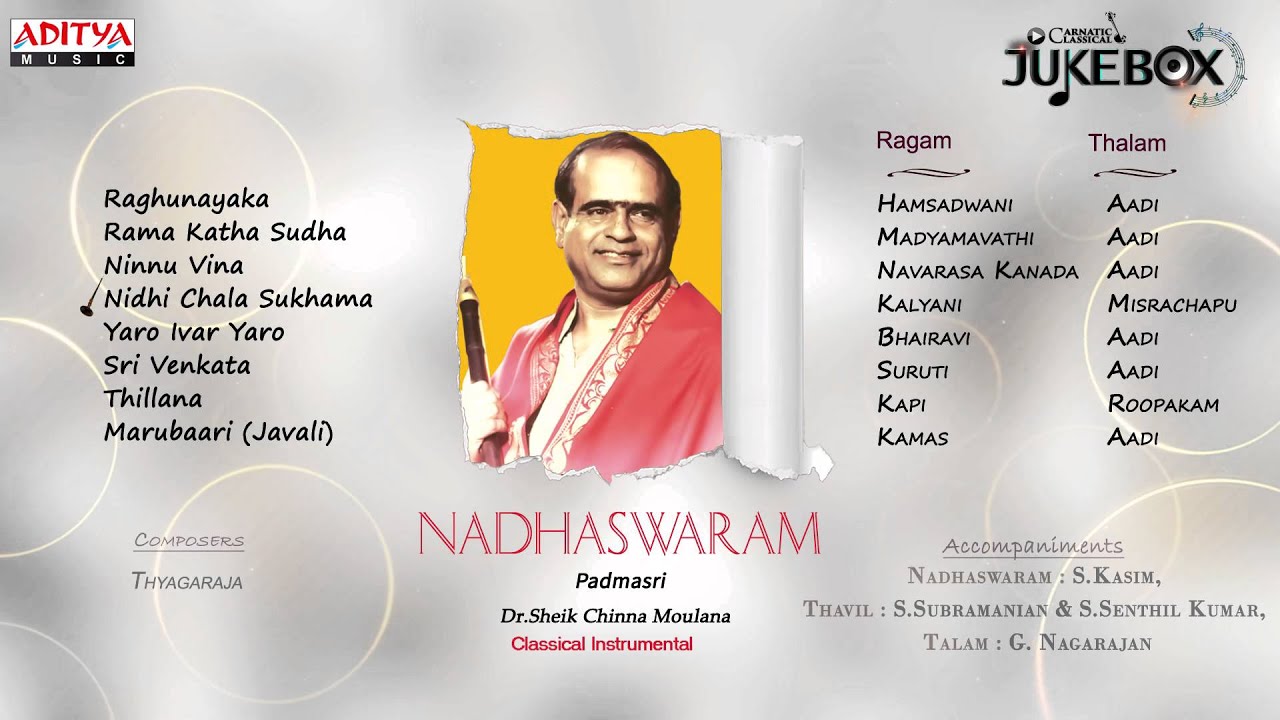 NADHASWARAM || Dr Sheik Chinna Moulana || Classical Instrumental