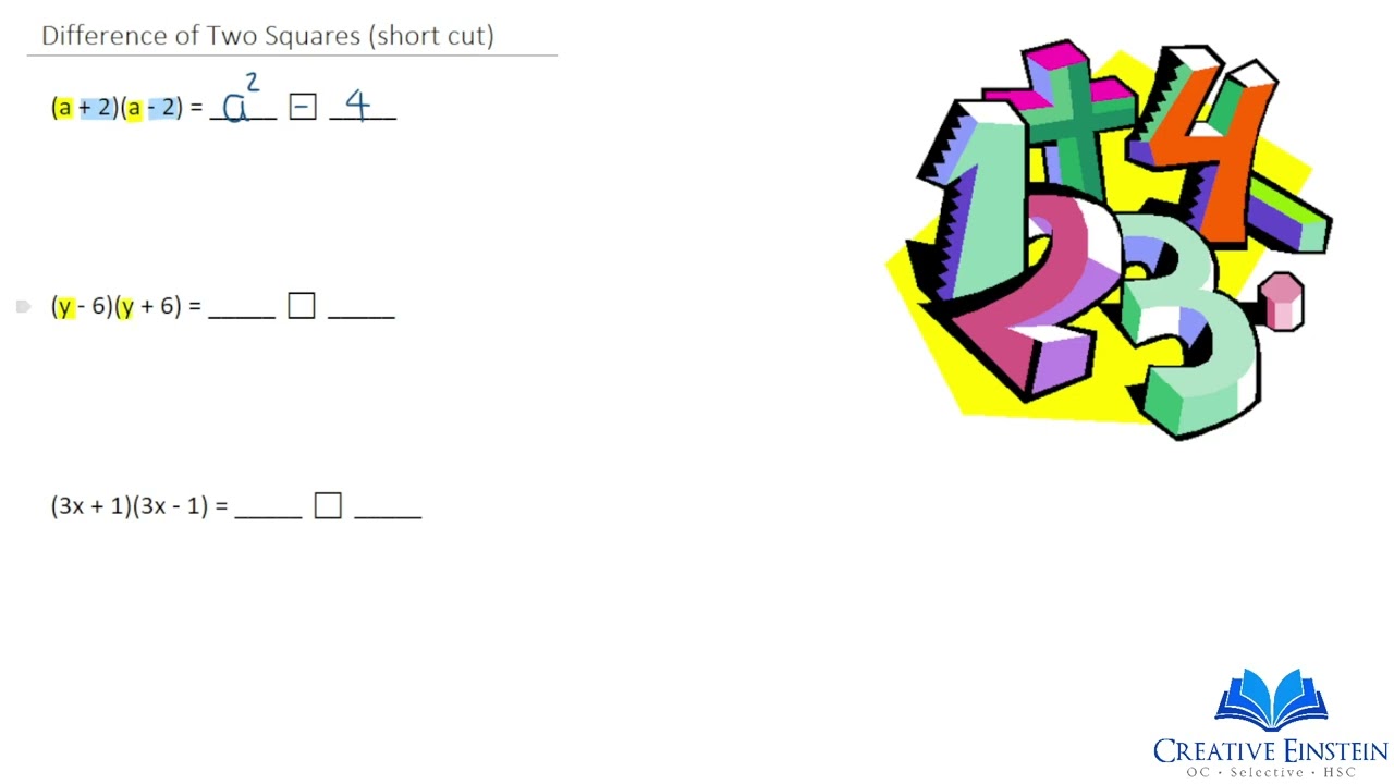 Difference of Two Squares - short cut