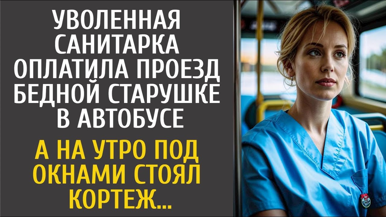 Уволенная санитарка оплатила проезд бедной старушке в автобусе… А на утро под окнами стоял кортеж…