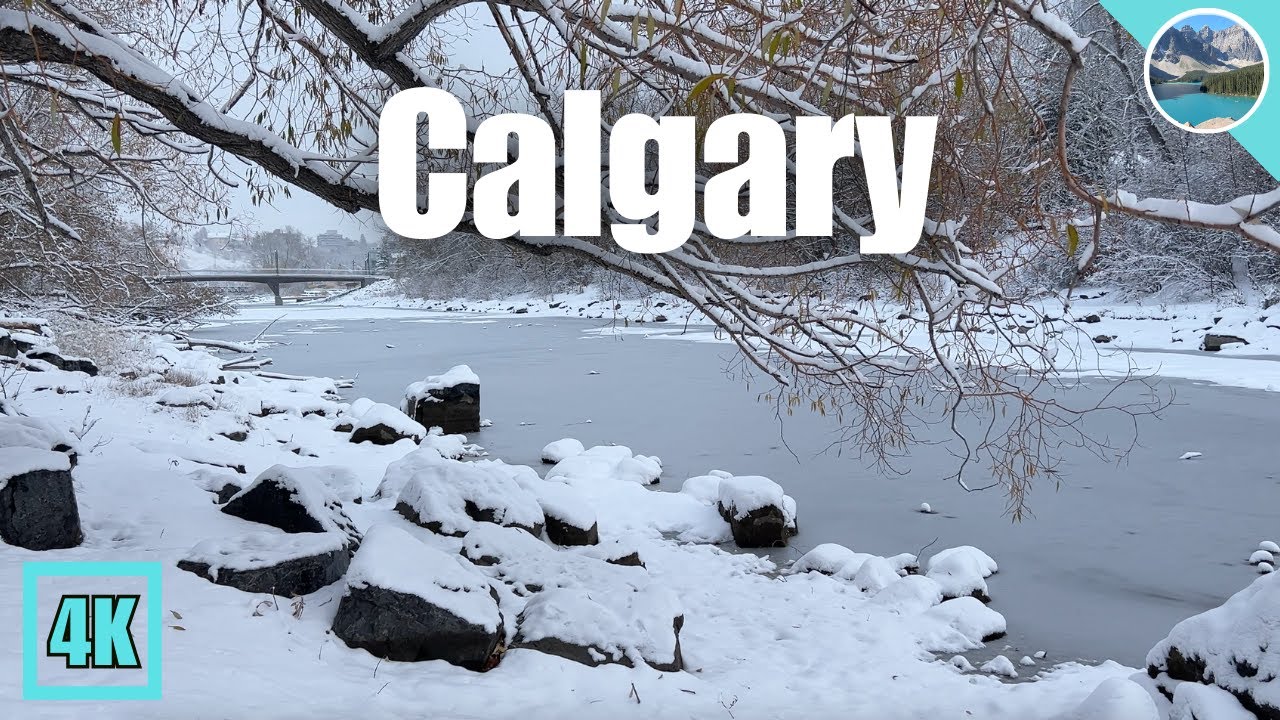 Relaxing Snow Walk In Prince’s Island Park Calgary 🇨🇦