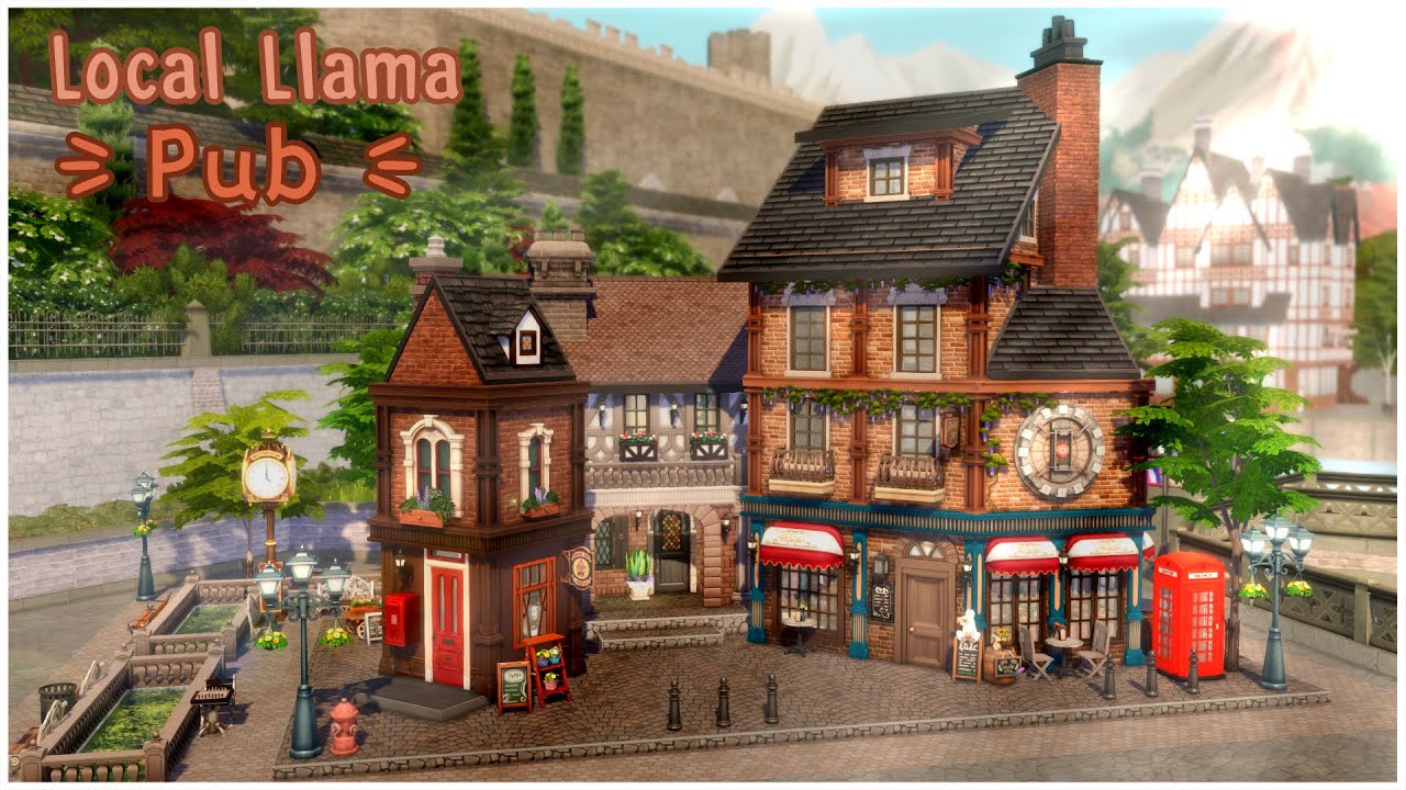 Local Llama Pub Speed Build || The Sims 4  || NoCC