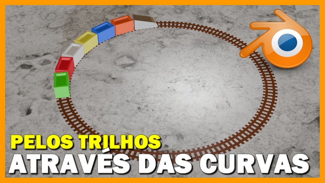 PELOS TRILHOS ATRAVÉS DAS CURVAS NO BLENDER 3D