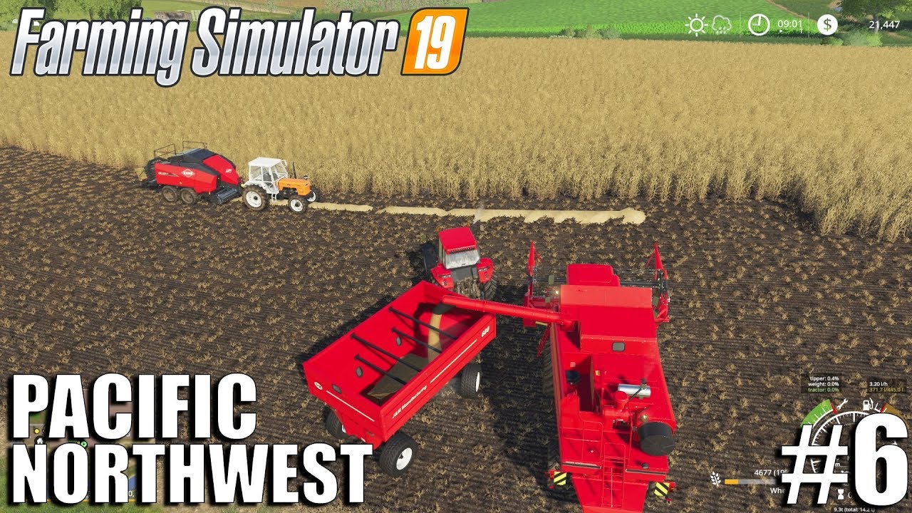 Harvesting Wheat and Barley | The Pacific NorthWest | Timelapse #6 | Farming Simulator 19 Timelapse