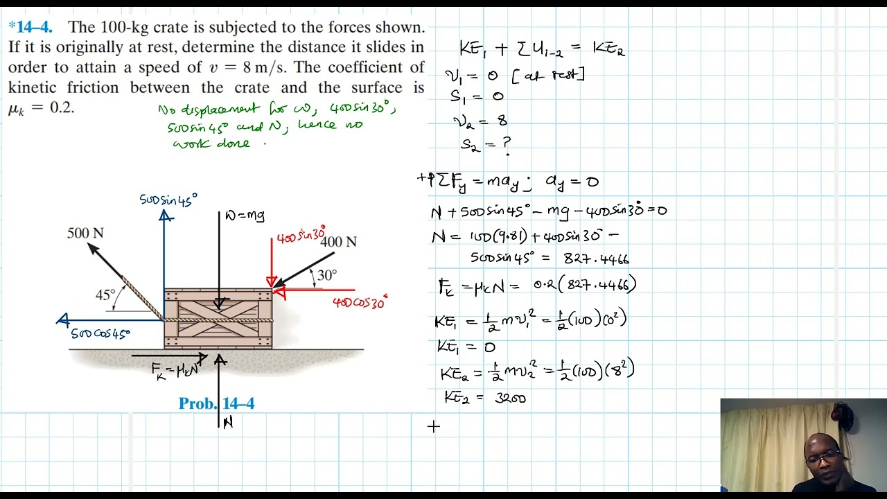 14–4 Kinetics of a Particle: Work and Energy (Chapter 14: Hibbeler Dynamics) Benam Academy