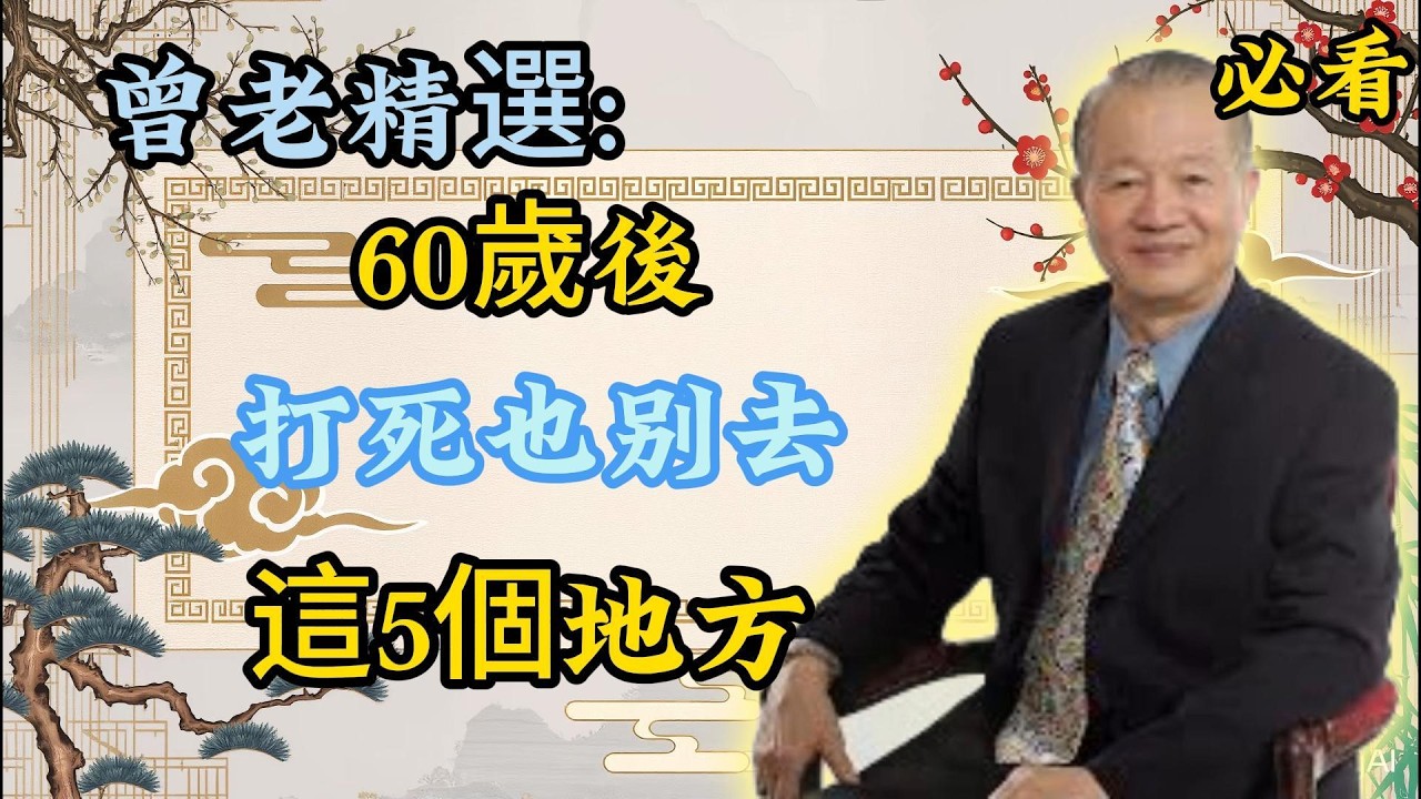 曾仕强：60 歲後的禁忌：千萬別去這 5 個地方！後悔就晚了！曾老精選