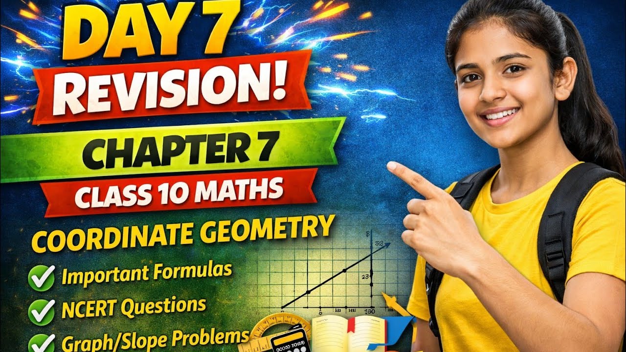🔴 LIVE | Day 7 Maths Revision | Chapter 7 Coordinate Geometry | Class 10 #coordinategeometry  #live