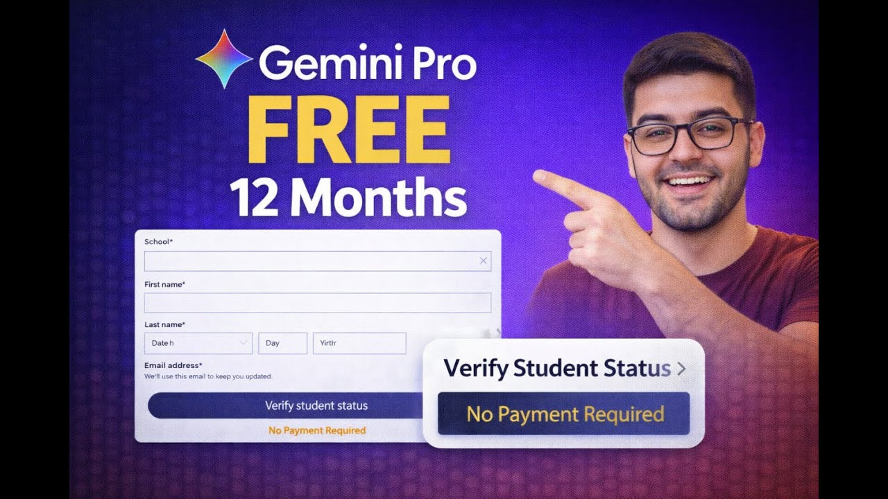 How to Get Gemini Pro for Free (Offer &ndash; 1 Year) | 2026