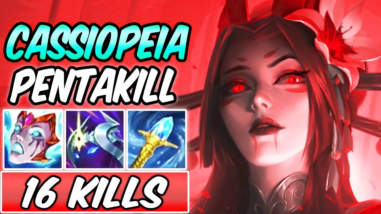PENTAKILL! BROKEN CASSIOPEIA MID FULL AP CONQUEROR | Spirit Blossom Build & Runes -League of Legends