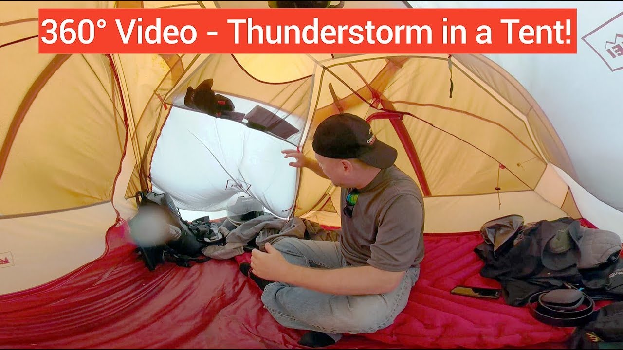 360VIDEO: Weathering a severe thunderstorm in a tent at COTA