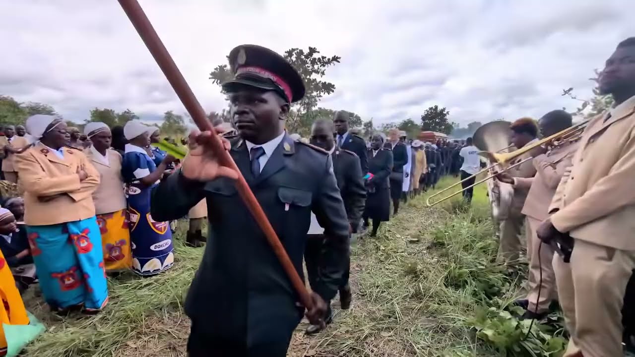 The casket carrying the body of the late Lieutenant Colonel Kennedy Mizinga