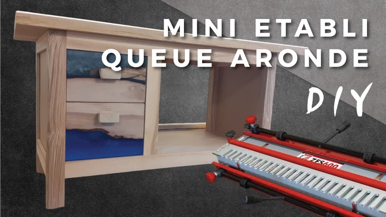 Un Mini Etabli en bois pour enfants - Tiroirs à l'ancienne en queue d'aronde