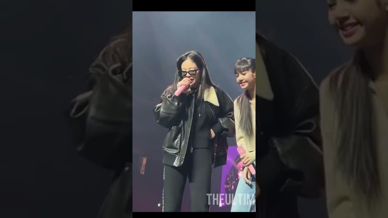 Jennie and Ros&eacute; rapping typa girl Lisa part in Newark😍 #shorts #blackpink #jennie#jisoo#lisa#rose