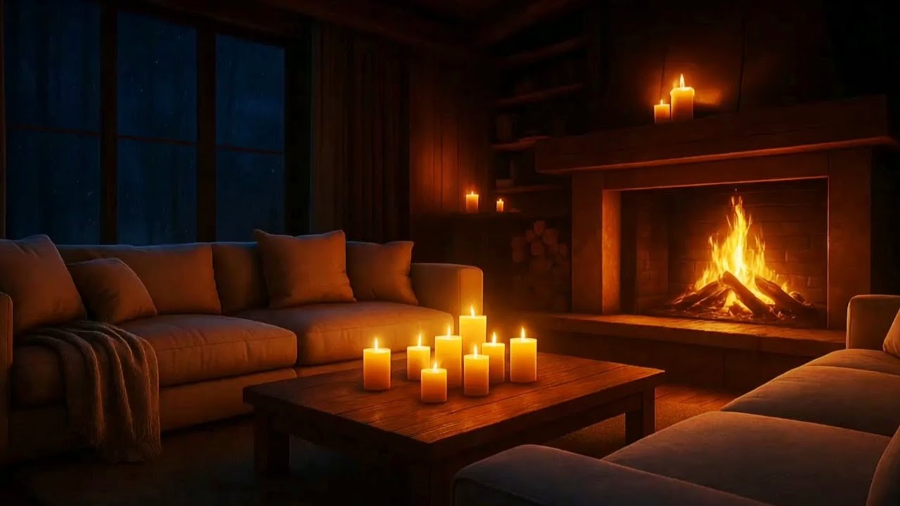 Cozy Cabin 🔥Rain and Fireplace | Sleep Deeply in Cozy  ambiance