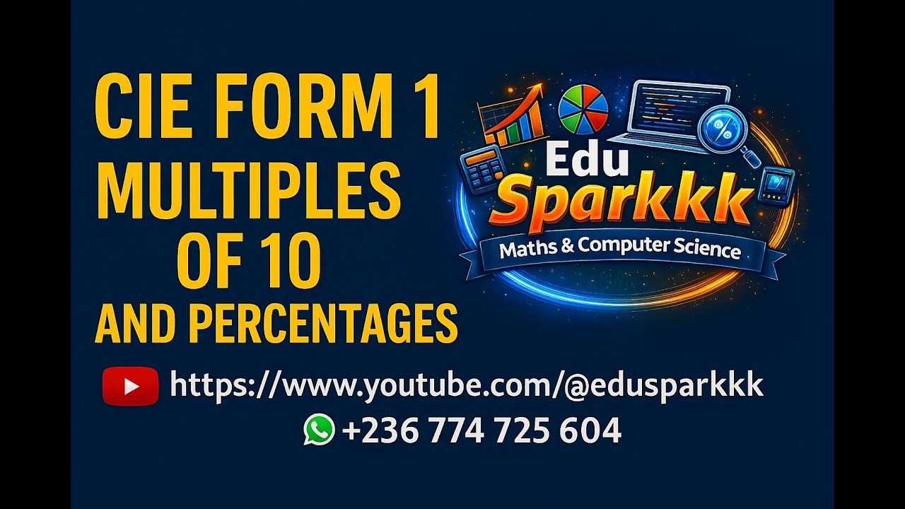 Form 1 Multiples of 10 and Percentages