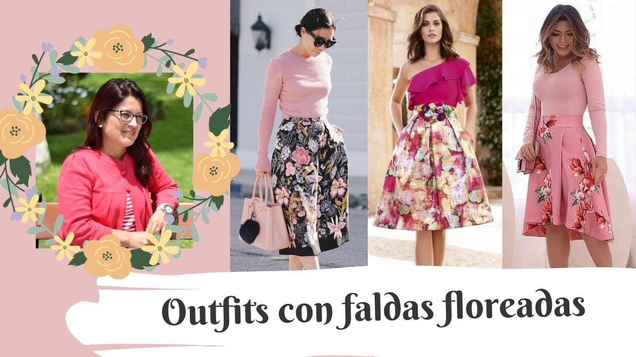 Outfits con faldas floreadas  #Moda #Faldas #Floreadas
