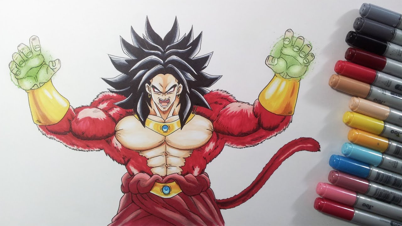 Drawing Broly the Legendary Super Saiyan 4 -  GIVEAWAY