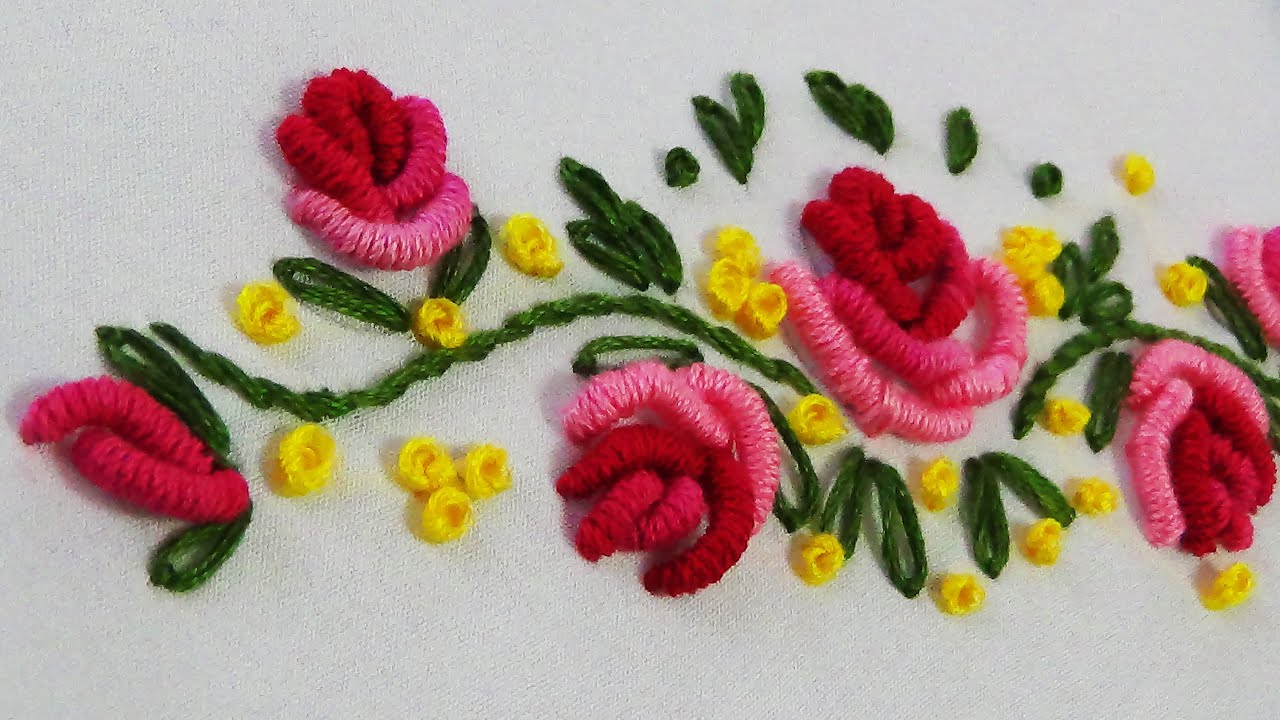 Hand Embroidery: Brazilian Embroidery/ Bullion Roses
