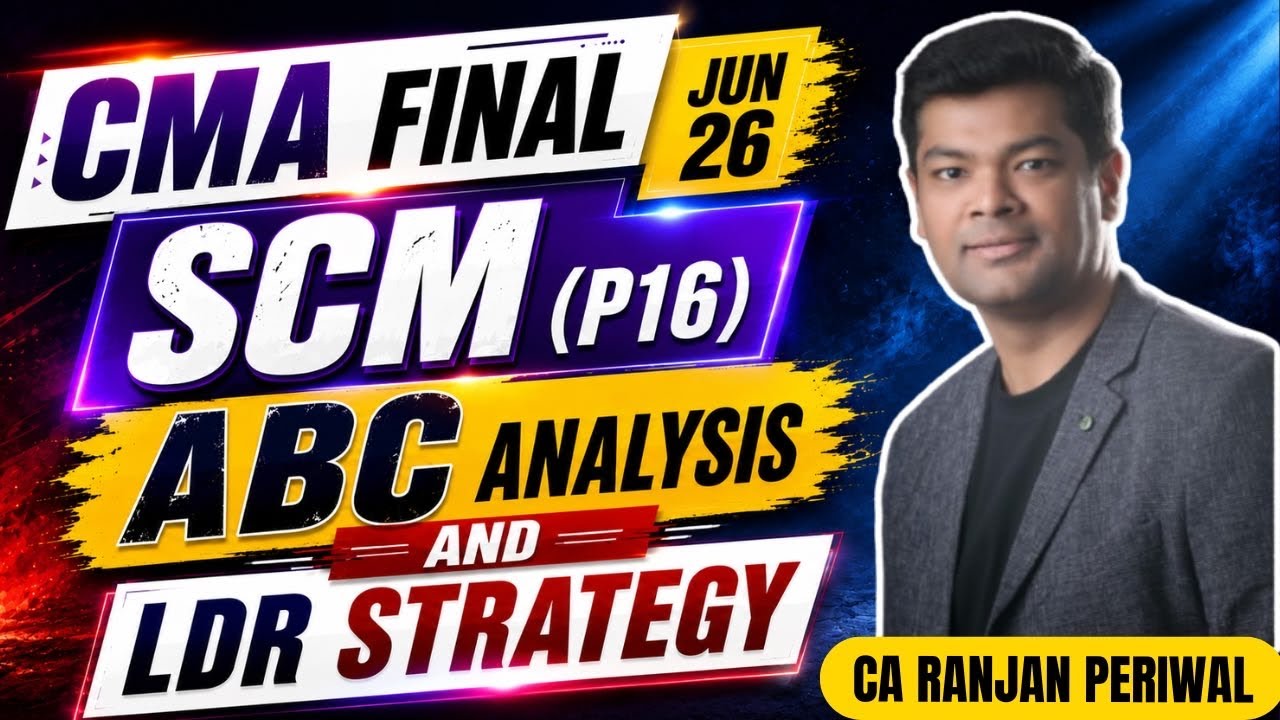 CMA Final Jun 26 SCM - Most Important Chapters & LDR Strategy 