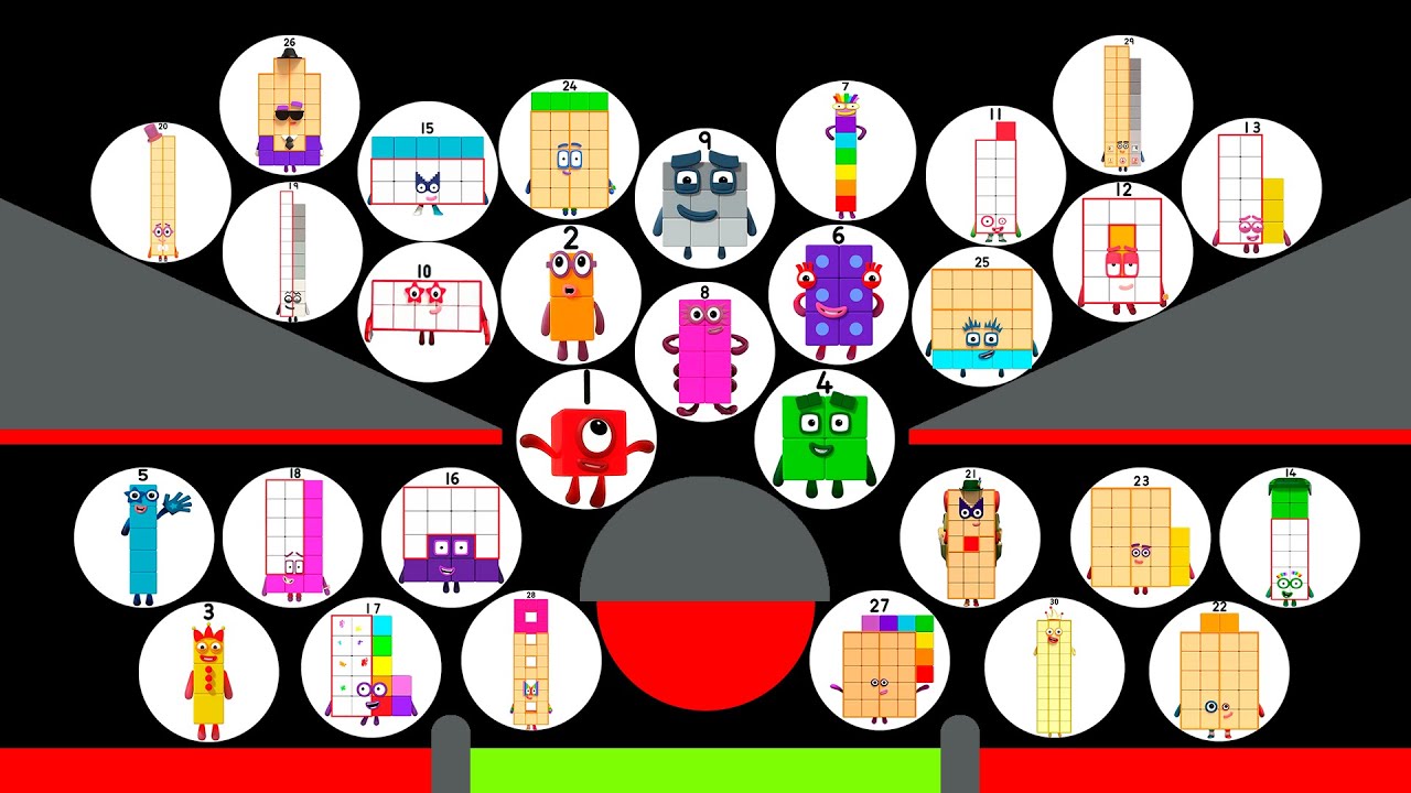 ALL 30 NUMBERBLOCKS Marble Race In Algodoo - Who will Be The CHAMPION? Round 1