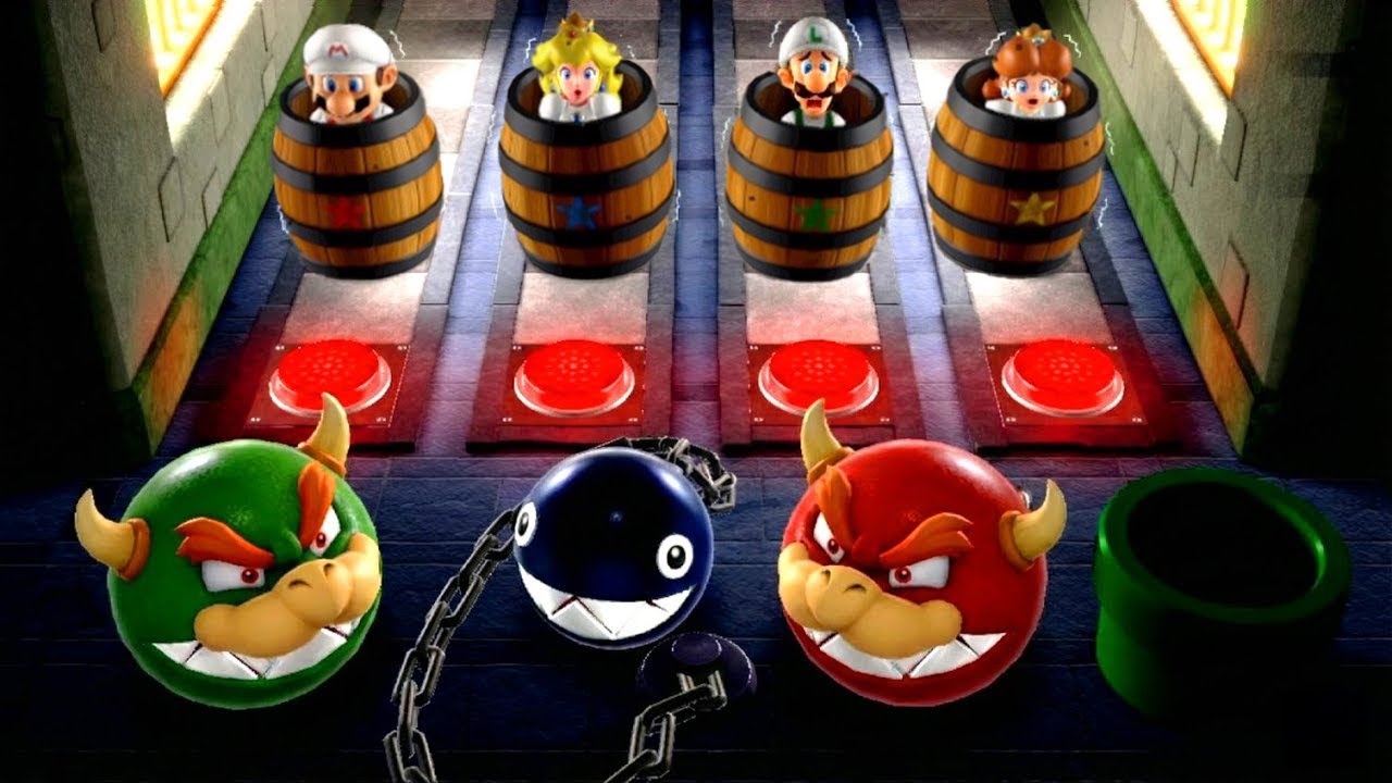 [マリオパーティ スーパースターズ] 楽しいミニゲーム *マリオ vs ピーチ vs ルイージ vs デイジー * クリスマススーツ (マスター難易度 CPU)