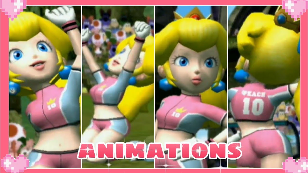 💗 Super Mario Strikers - Peach Animations 💗