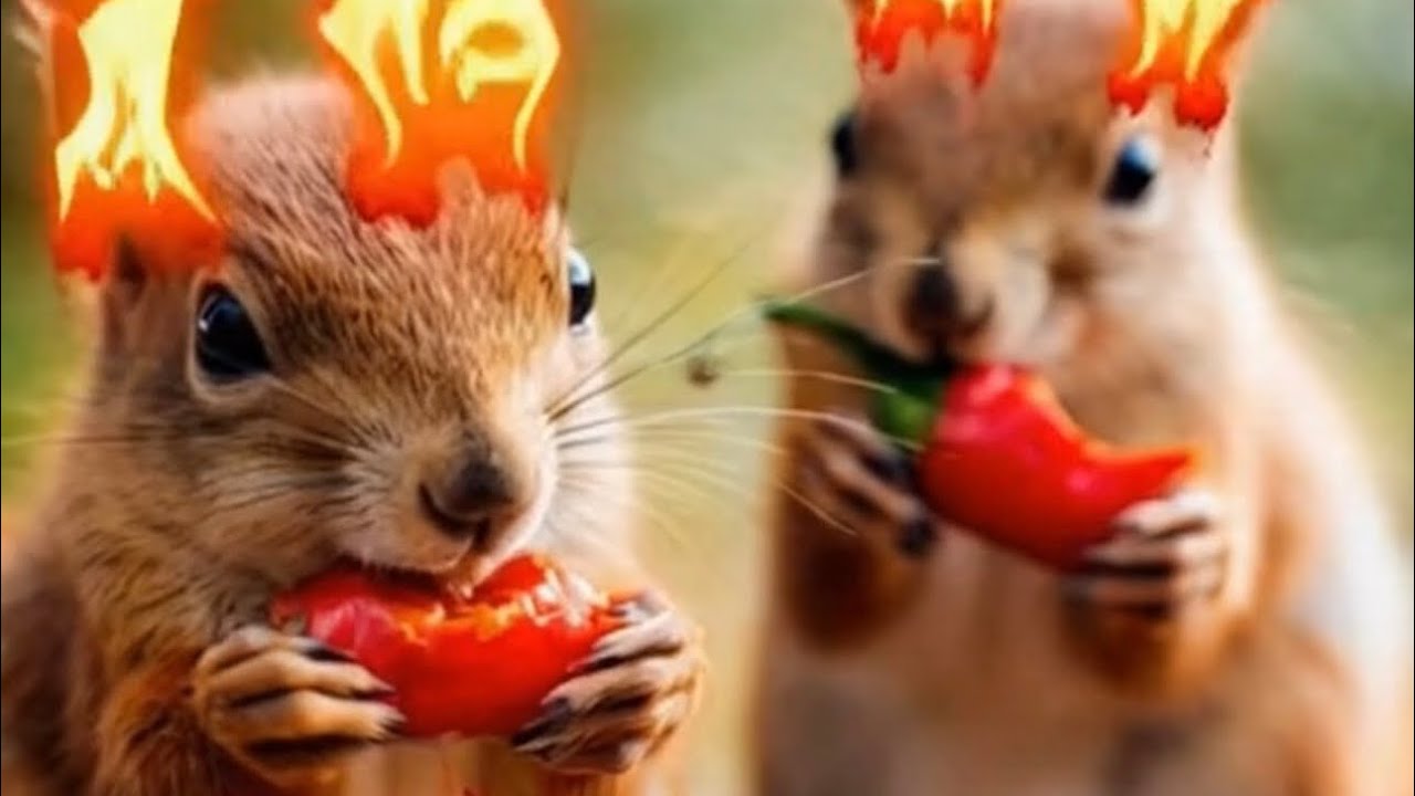  Animals eating super spicy strong. animales comiendo súper picante fuerte #viral #funny 