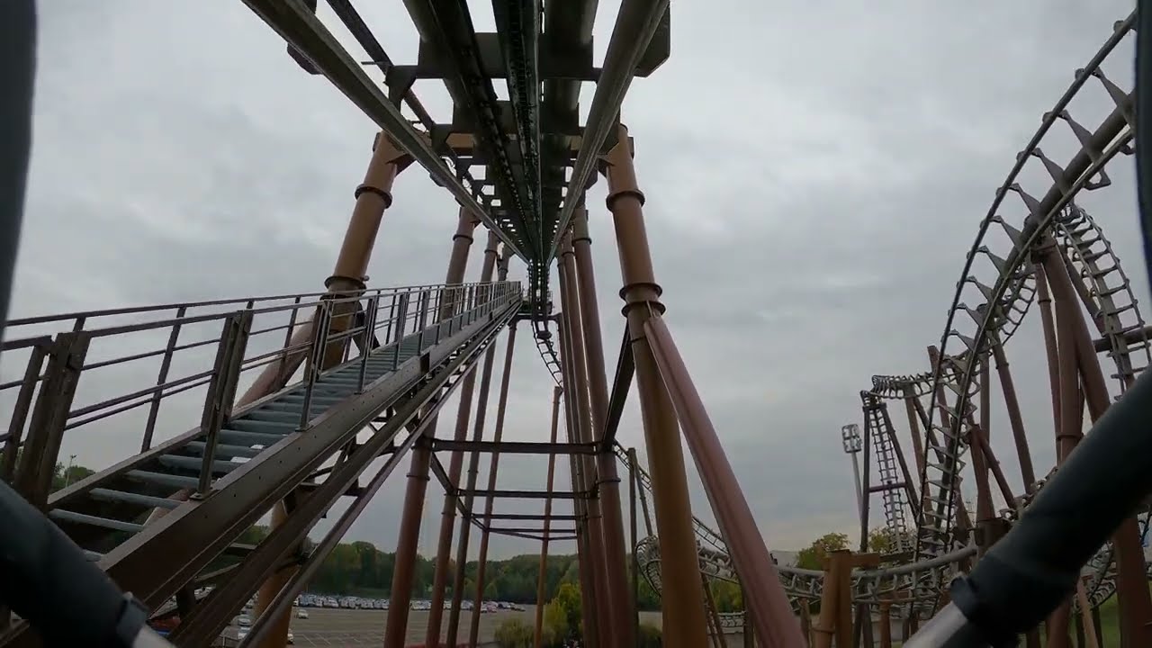 Onride: 'Iron claw' (MP express) 🎢 4K/POV 2023 - Movie park Germany