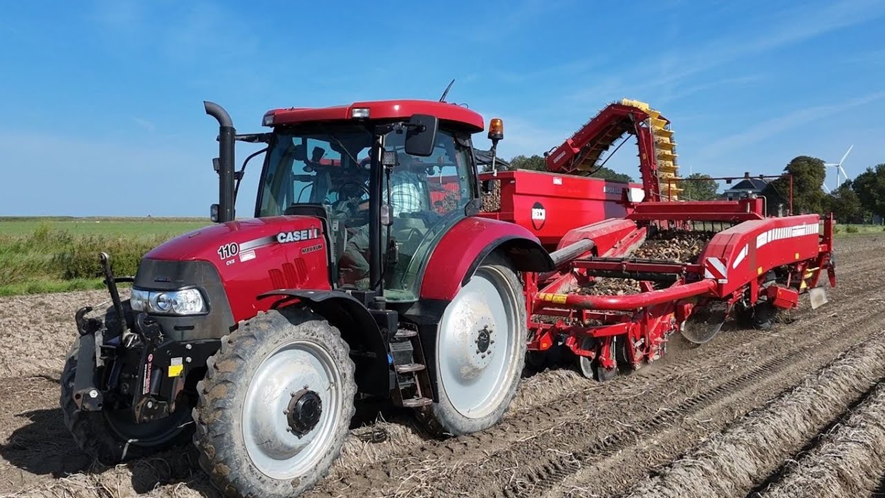 Pootaardappelen rooien met GRIMME GT 170 S .Akkerb. Mts. Oosterhuis. Uithuizermeeden.   4K.