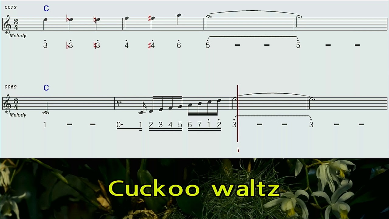 CucKoowaltz뻐꾹왈츠CC#하모니카MR숫자악보