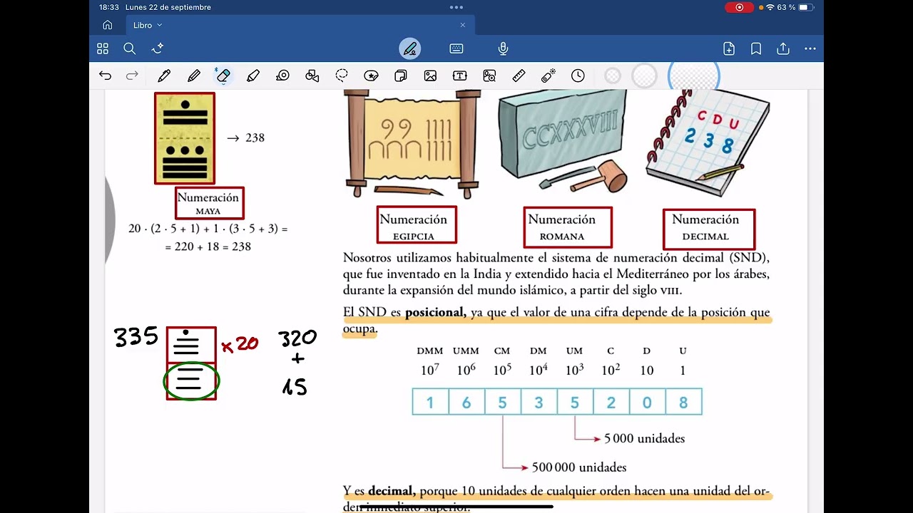 1; El conjunto de los números naturales ( sistema decimal y sexagesimal)