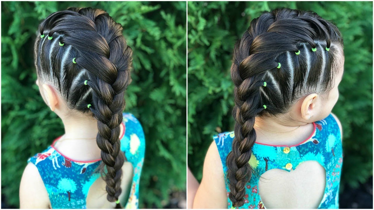 Trenza francesa con ligas|Peinados fáciles y rápidos para niñas|LPH
