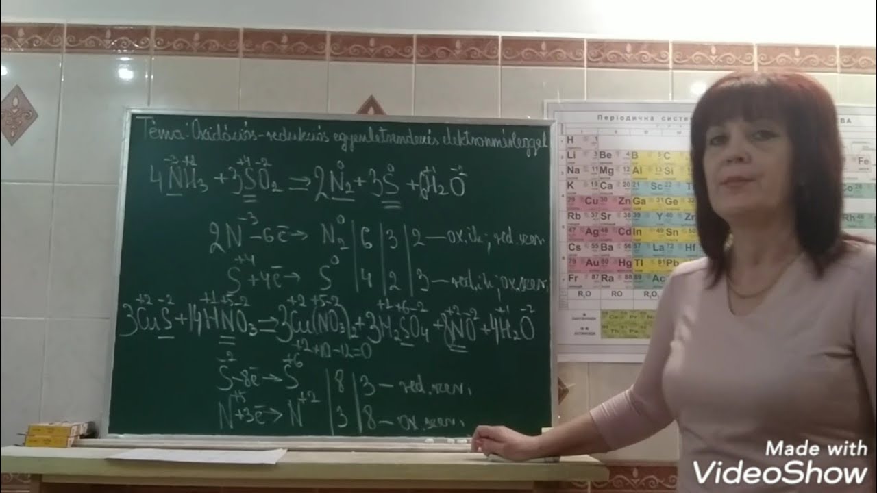 Oxidációs-redukciós egyenletrendezés elektronmérleggel (9.oszt)2.rész