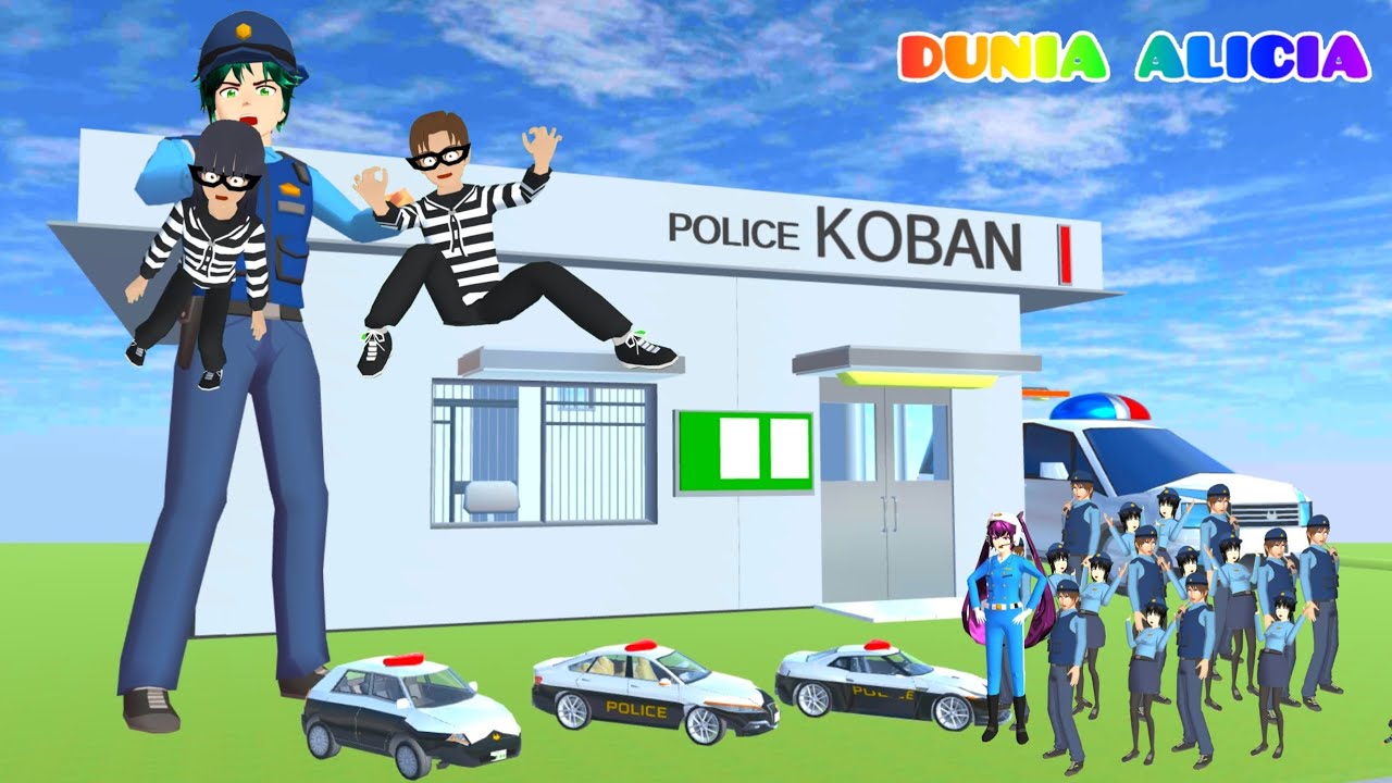 Yuta Mio Jadi Tahanan Pencuri Di Bank 😱 Ditangkap Polisi KOBAN Raksasa 👮| Sakura School Simulator