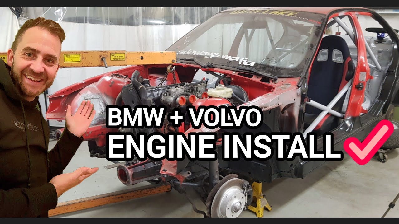 BMW E36 Bilcross E:4. Monterar B230 i E36an och bygger motorfästen.