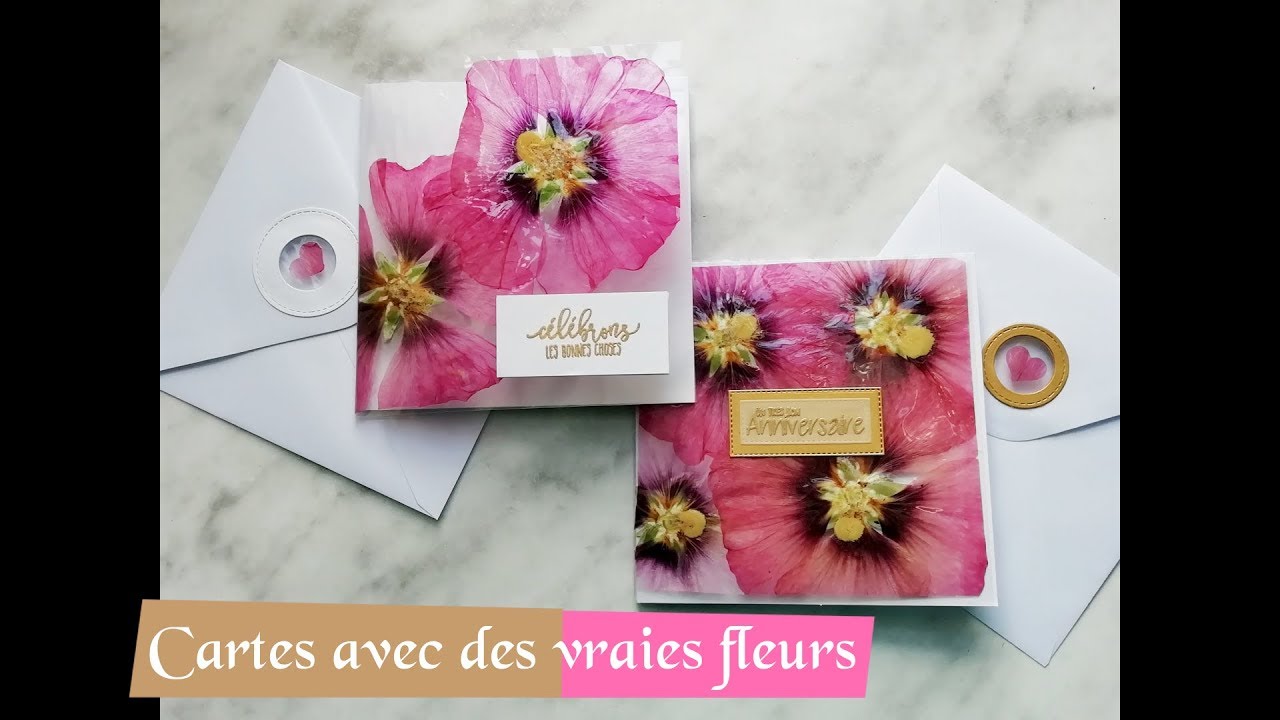 Magie avec la plastifieuse: Carte avec des vraies fleurs, plastifieuse ACTION