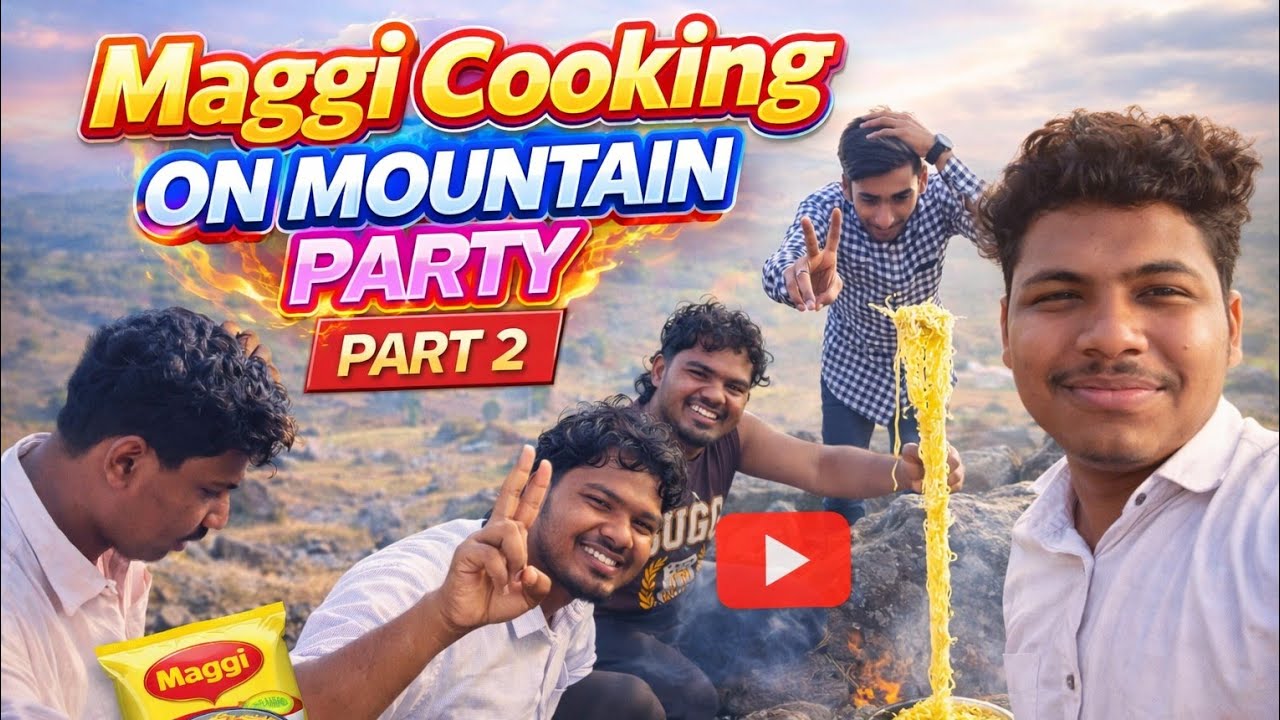 Maggi Mountain Party – Part 2 | Cooking Noodles on a Hilltop with Friends 🏔️🔥💚 #heyyorishi 
