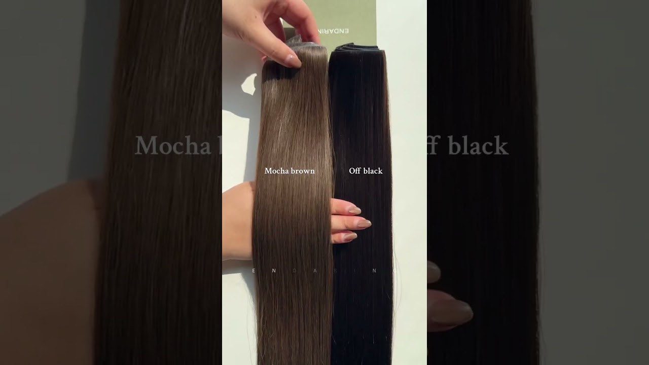 Сравнение цветов темных наращенных волос🖤🤎Какой у вас цвет? 