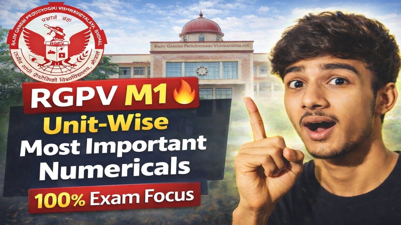 RGPV M1 🔥 Most Important Questions | 1st Year Exam 2026 #rgpv#m1 