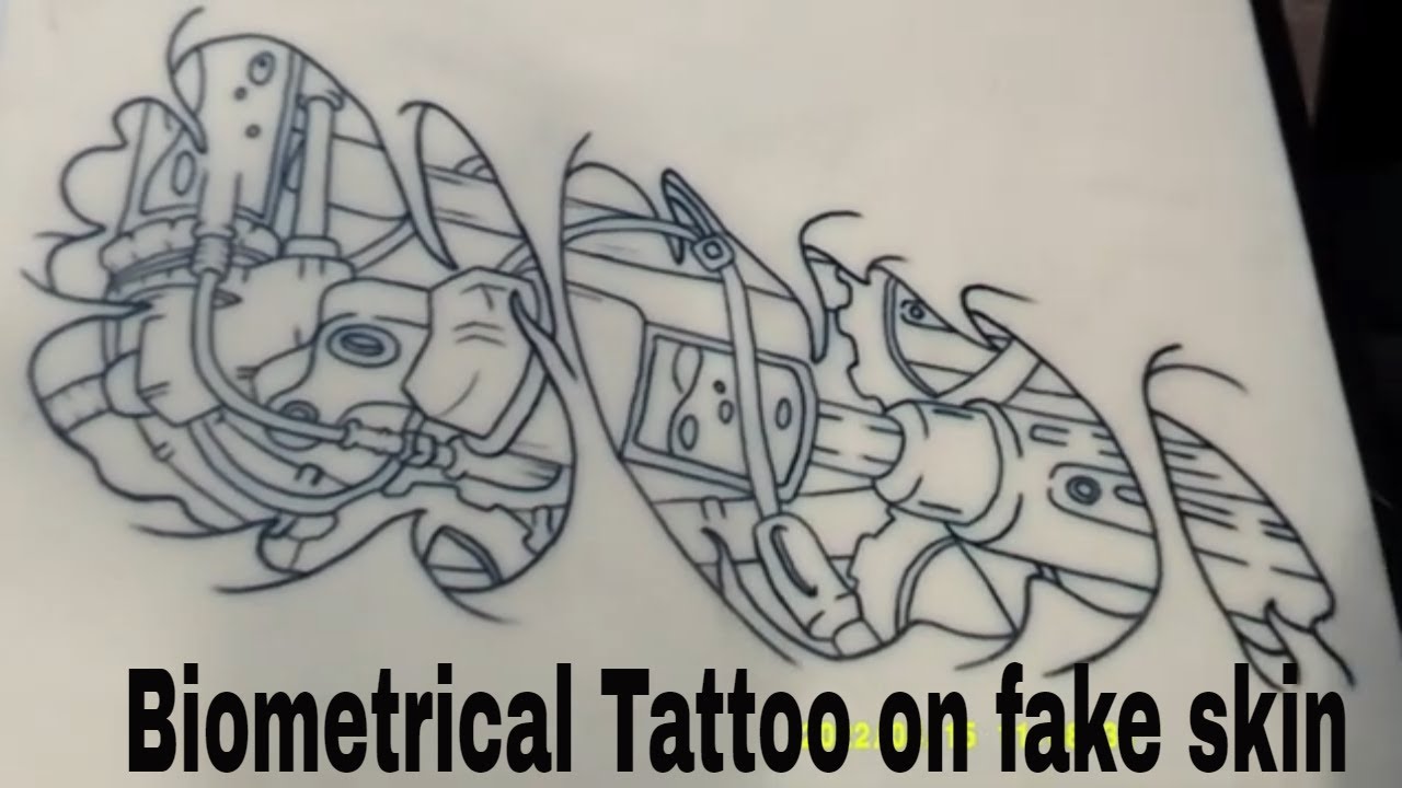 Biometric Tattoo on fake skin