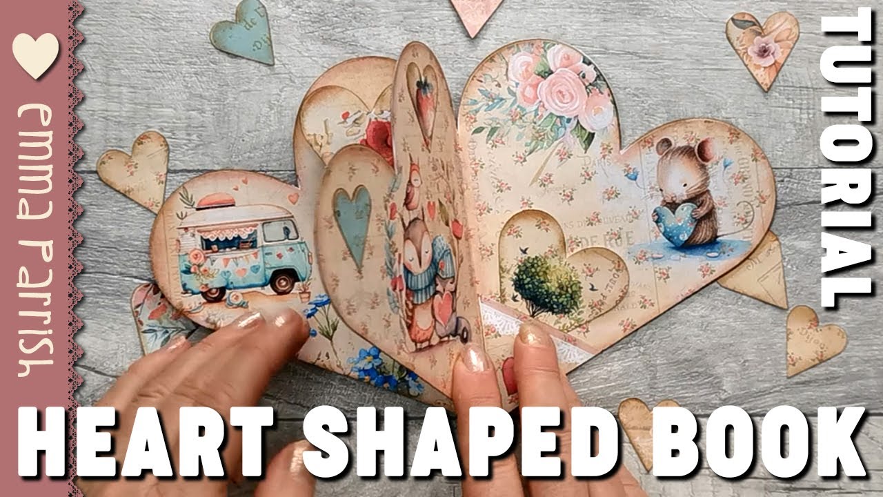 Mini Junk Journal Heart Shaped Book Tutorial