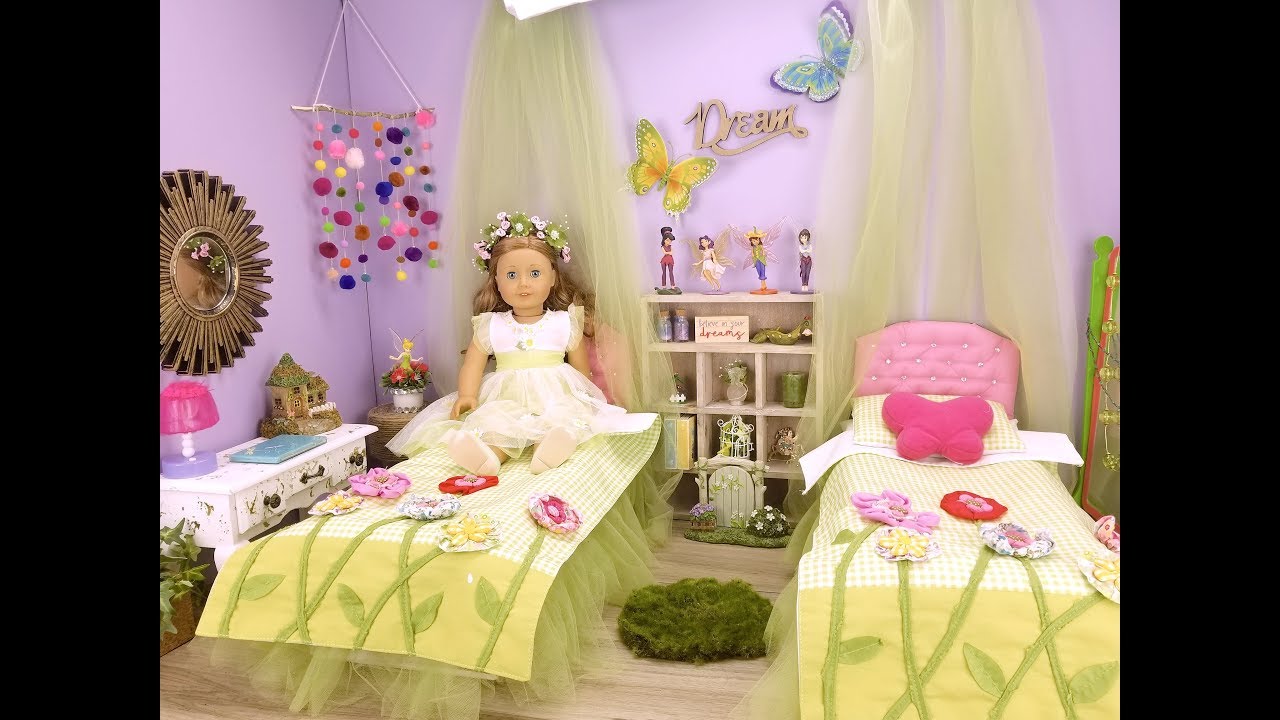 FAIRY GARDEN BEDROOM FOR AMERICAN GIRL DOLL