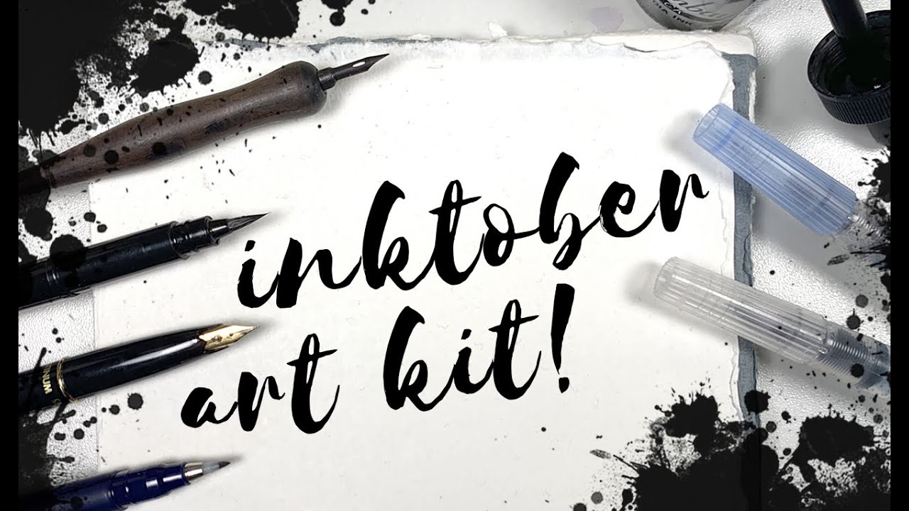 MY INKTOBER 2019 ART SUPPLIES | Whats In My Inktober Art Bag?