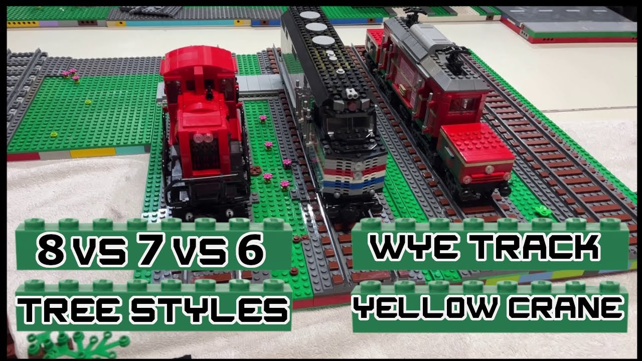 Brick Chat 🧱 8 Wide vs 7 Wide vs 6 Wide LEGO Trains - Wye Track - Neat Tree - Yellow LEGO Crane Ep11