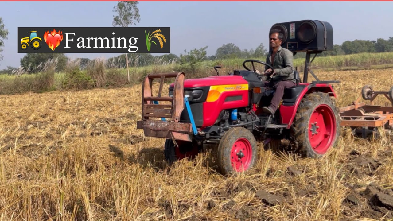 🚜Mahindara jivo trctor//225di ❤️‍🔥और 6+6 की हैरो #farmer 