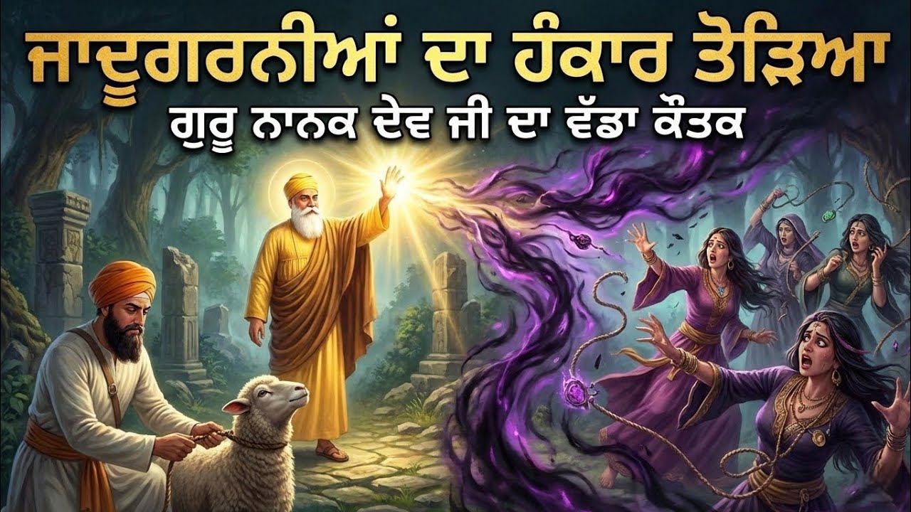 ਜਾਦੂਗਰਨੀ ਦਾ ਹੰਕਾਰ ਤੋੜਿਆ || Guru Nanak Dev Ji Katha || Bhai Mardana ji || Guru Nanak Dev Ji Story 