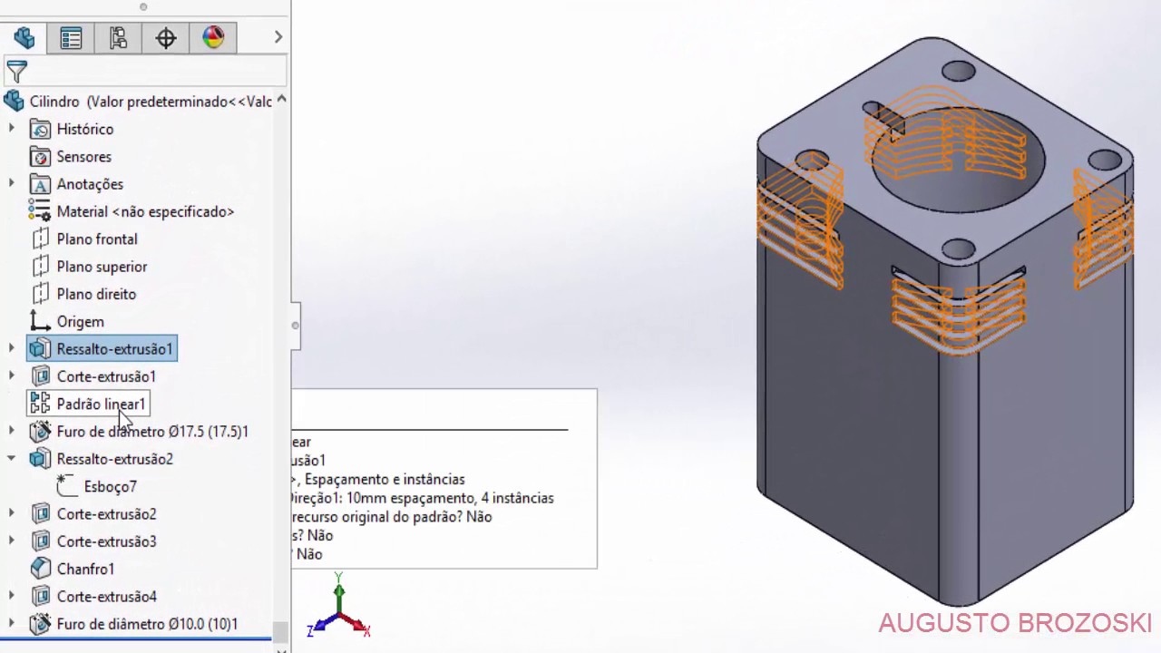 Solidworks Radial Engine Motor Radial   Parts Cylinder Head 06 de 15 Parte 02