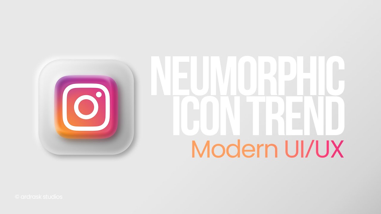 Neumorphic Icons | Create in Photoshop (Modern UI/UX)