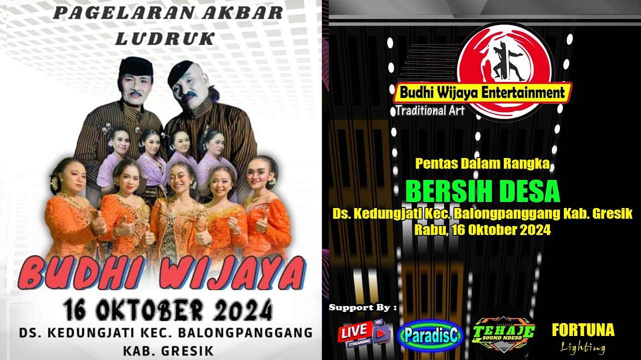 Ludruk BUDHI WIJAYA Pimpinan Mas DIDIK PURWANTO Ngusikan Jombang