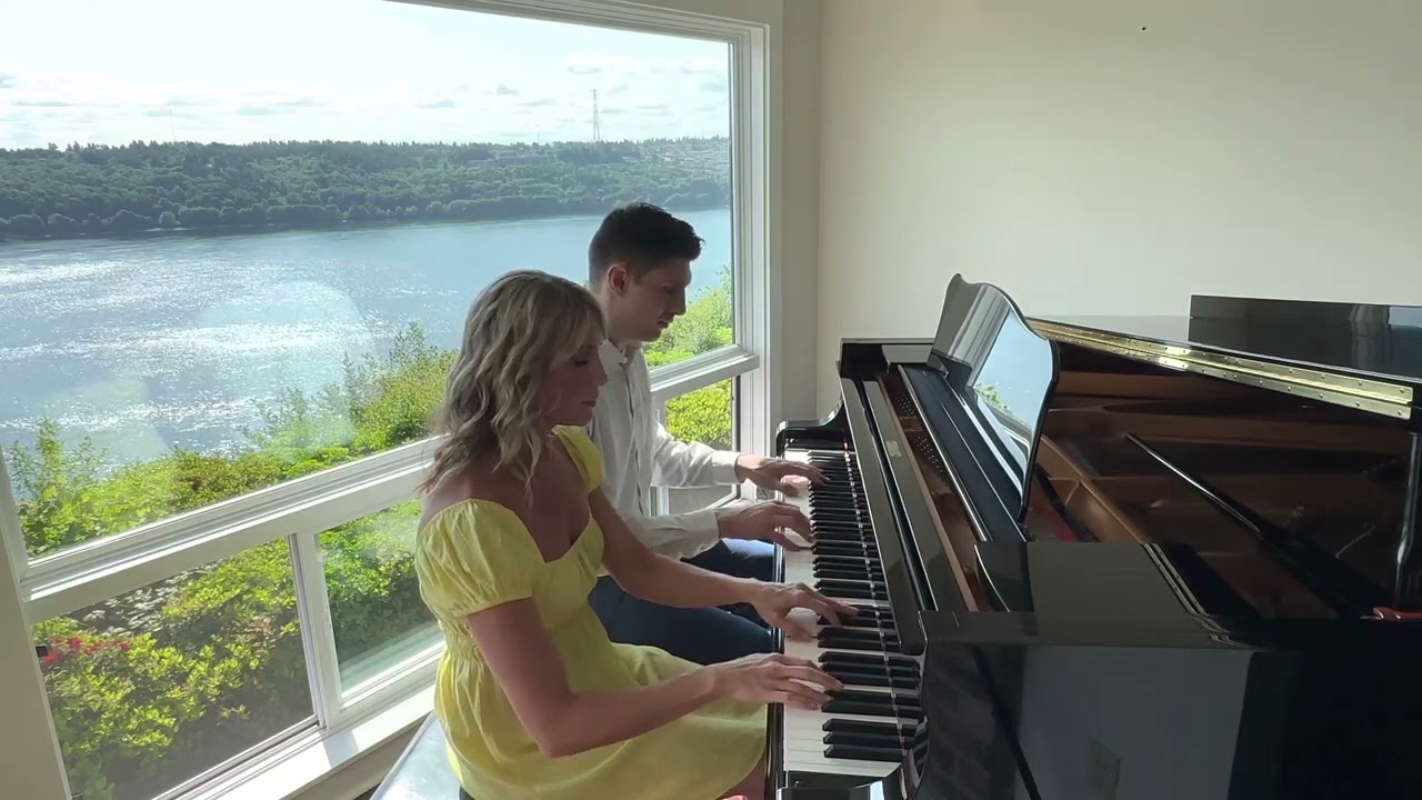 Canon in D - 4 Hands 1 Piano - Toby and Sarah