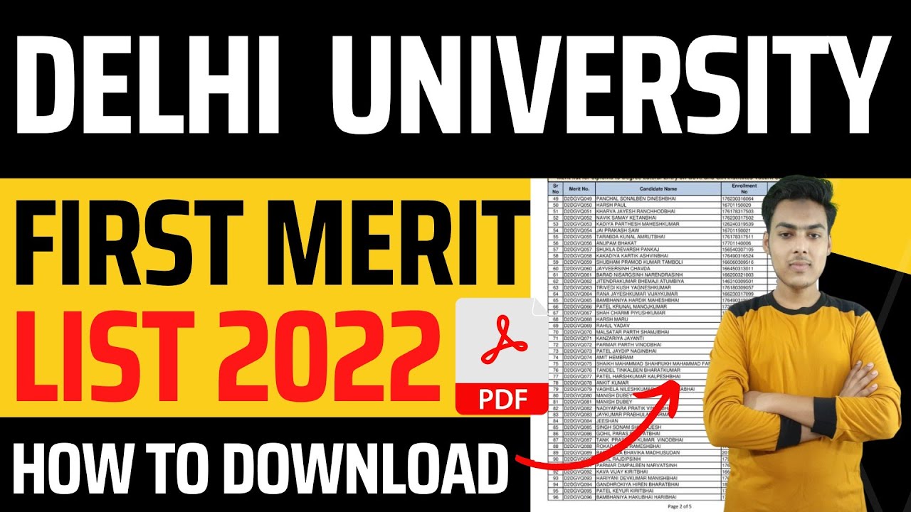 du first merit list 2022 | delhi university ug merit list 2022